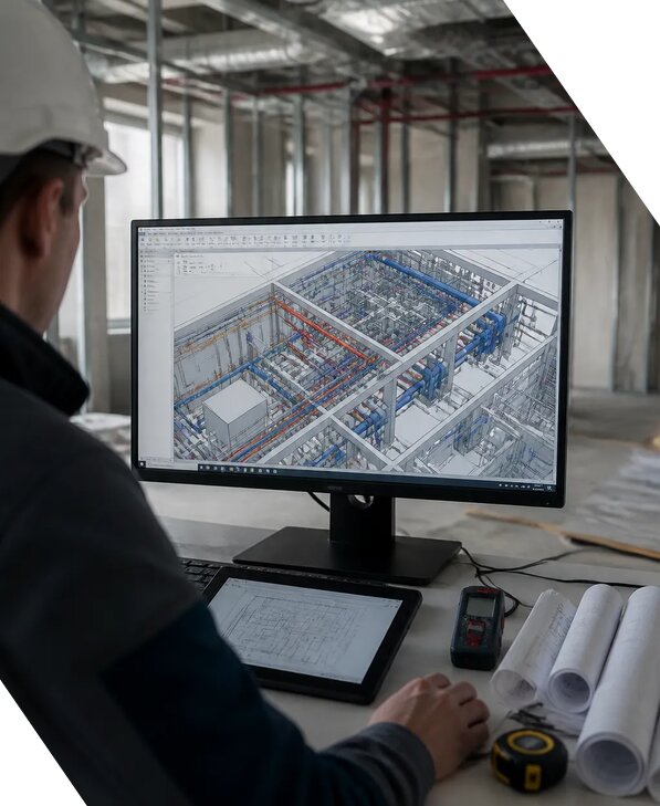 Создание BIM модели инженерных сетей для объектов в Воскресенске
